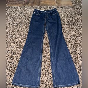 Levi's 725 High Rise Bootcut Jeans Women's Size 27x30 Blue Dark Wash Denim Pants